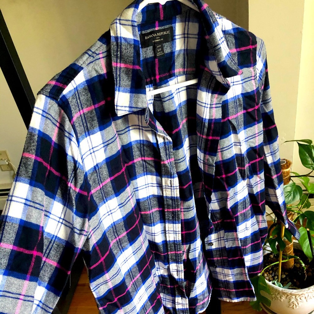 Banana Republic Plaid Button Down Flannel